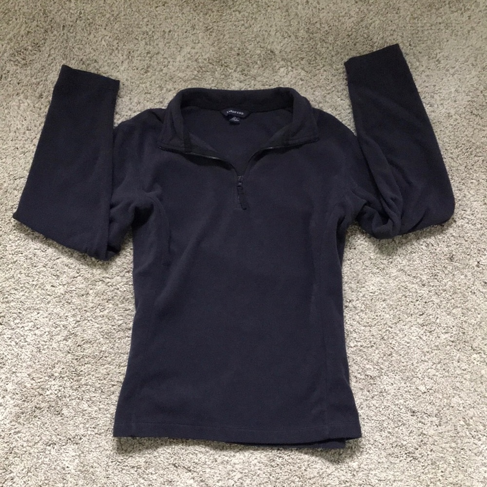 6-8 Lands end collated navy blue ultra soft fleece